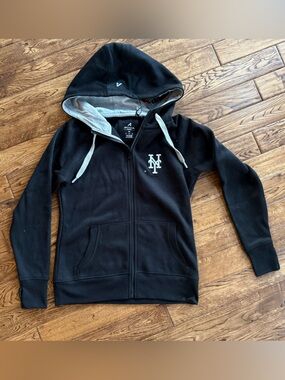 NWT MLB Antigua New York Mets Full Zip Hoodie Women’s Medium MLB Black Jacket